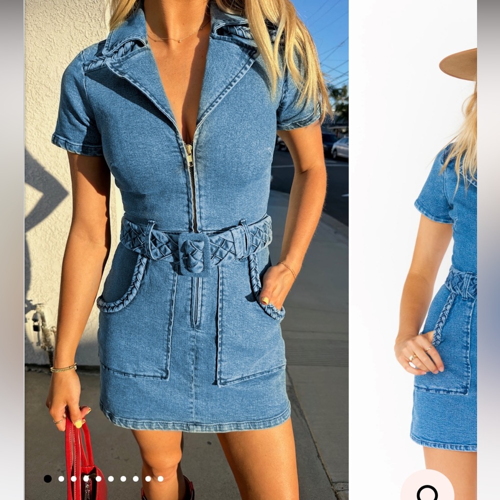 Show Me Your MuMu Outlaw Denim Mini Dress